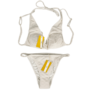 YSE 2-piece Cream Douceur Azur Triangle Bra & Bikini Brief Set UK 8