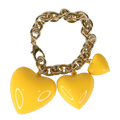Roxanne Assoulin Yellow Gold Triple Puffy Heart Bracelet