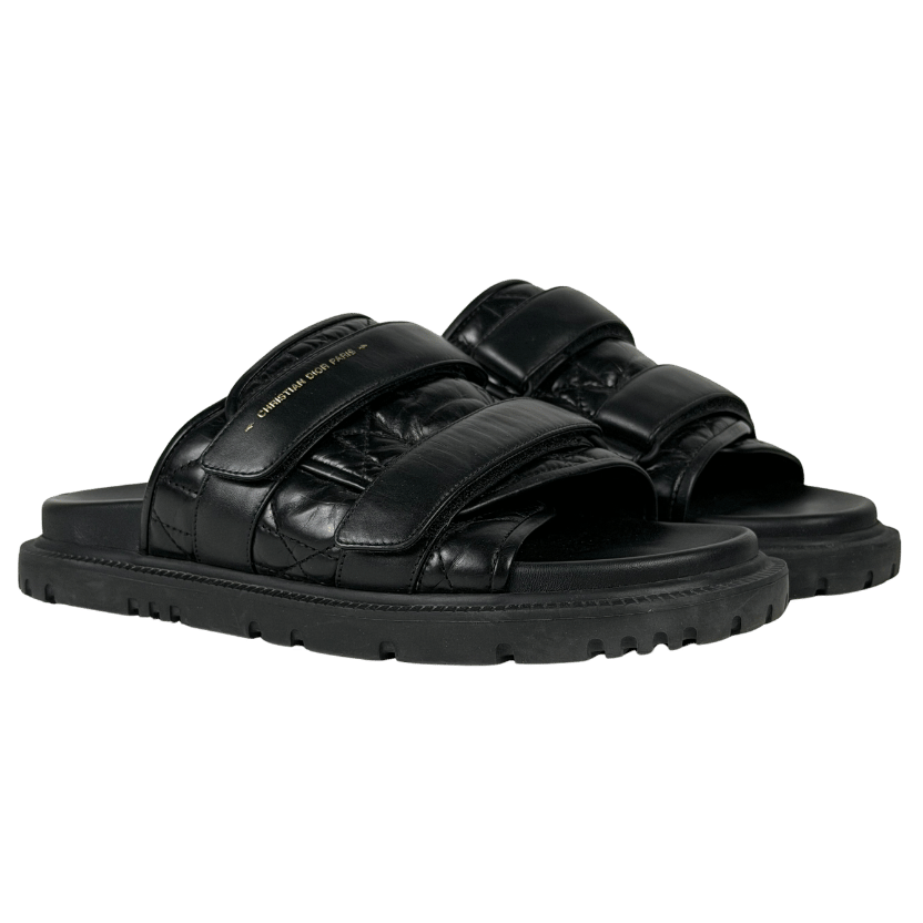 DIOR Black D-wander Touch-strap Sandals UK 6 EU 39