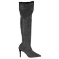 Dune White Sparkly - Black Embellished Knee High Boots UK 5 EU 38 👠