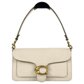 COACH Cream Pebbled Leather Tabby Shoulder Bag