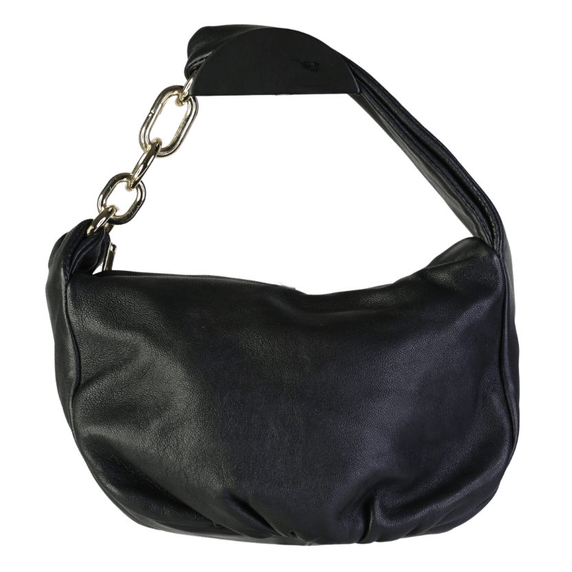 COS Black Micro Leather Chain Bag One Size