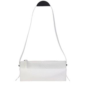 BY FAR Whitye Patent Leather  Logo-Embossed Box  Shoulder Bag