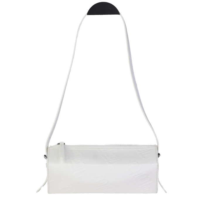 BY FAR Whitye Patent Leather  Logo-Embossed Box  Shoulder Bag