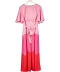 TWISTED WUNDER Pink Ziggy Satin Maxi Dress UK 22