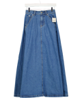 FREE PEOPLE Wee The Free Blue Denim Mmaxi Skirt W24