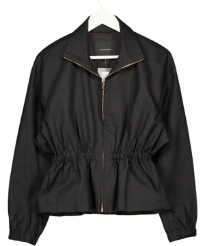 SCANLAN THEODORE Black Cotton Zip Waisted Jacket UK 8