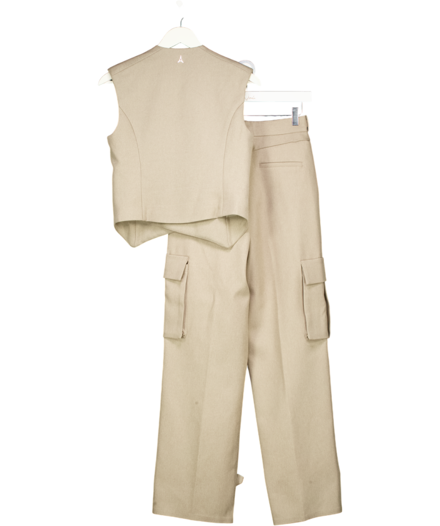 maniere de voir Brown Laurence Tailored Wrap Waistcoat And Danielle Tailored Cargo Trousers UK 8