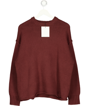 DISSH Brown Roy Longline Cotton And Wool Jumper UK S