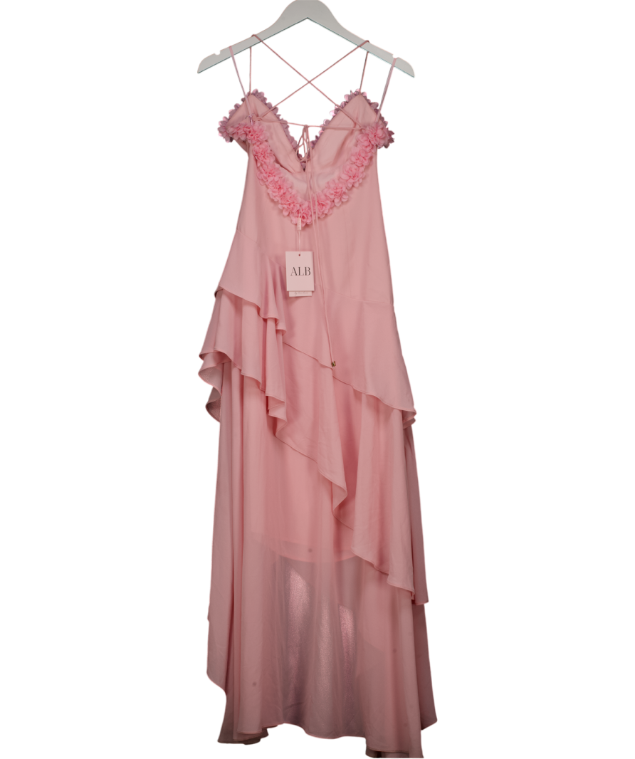ALB Anne Louise Pink Rose Petal Dress UK S
