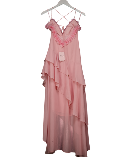 ALB Anne Louise Pink Rose Petal Dress UK S