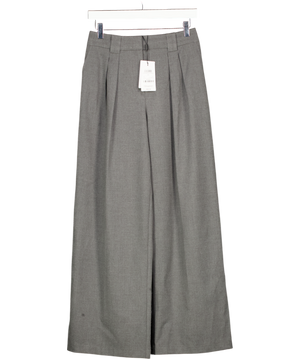 REISS Poppie Wide-leg Pleated Trousers In Grey UK 6