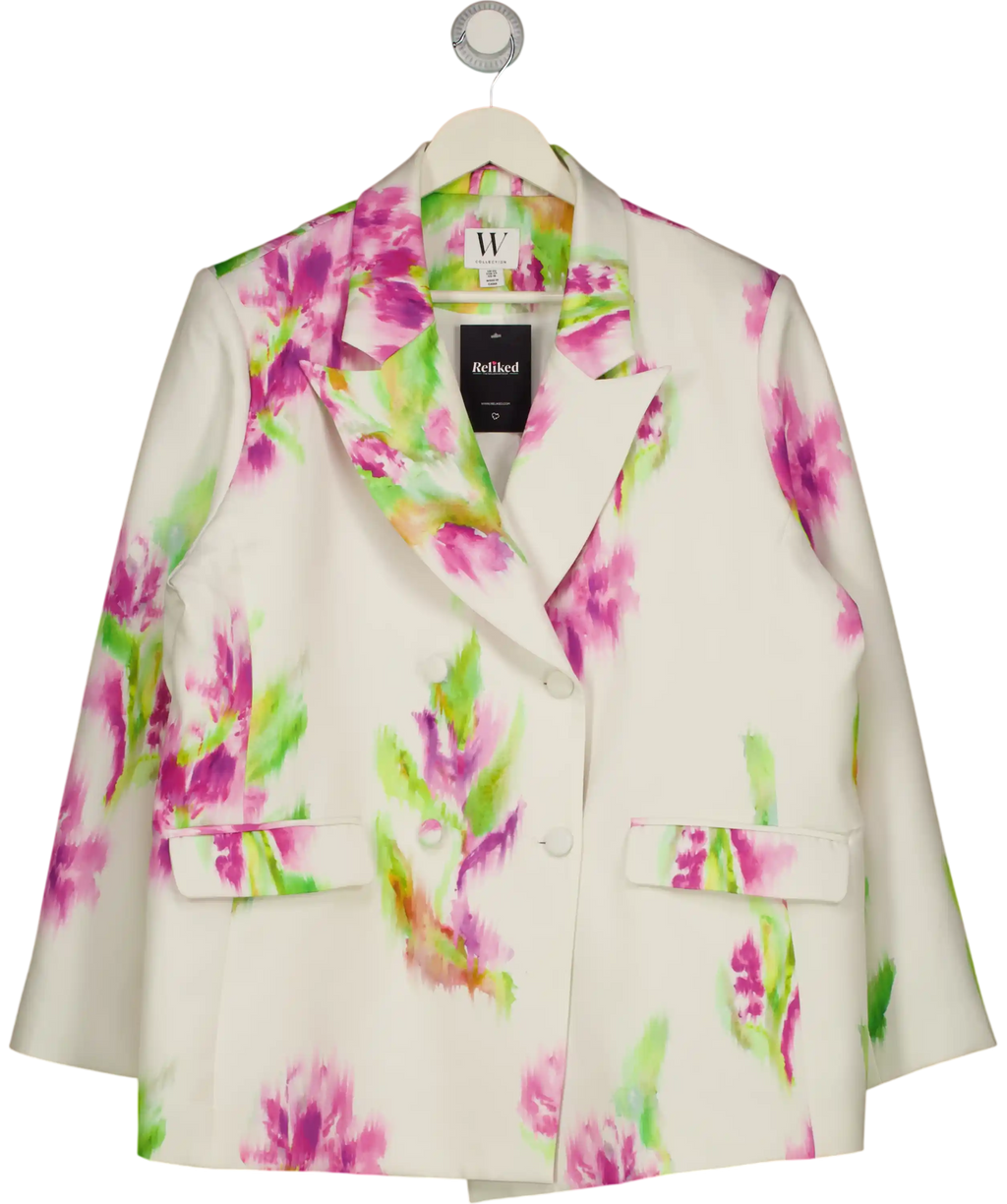 Wallis Cream Collection Ivory Floral Satin Blazer Coord UK 20