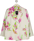 Wallis Cream Collection Ivory Floral Satin Blazer Coord UK 20