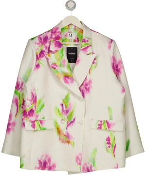 Wallis Cream Collection Ivory Floral Satin Blazer Coord UK 20