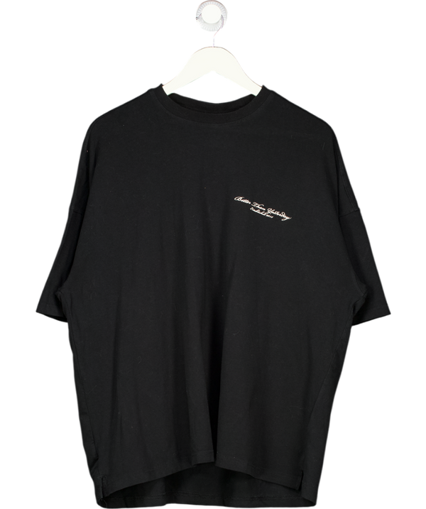 VANQUISH Black Graphic Logo Print Oversize T-shirt UK M