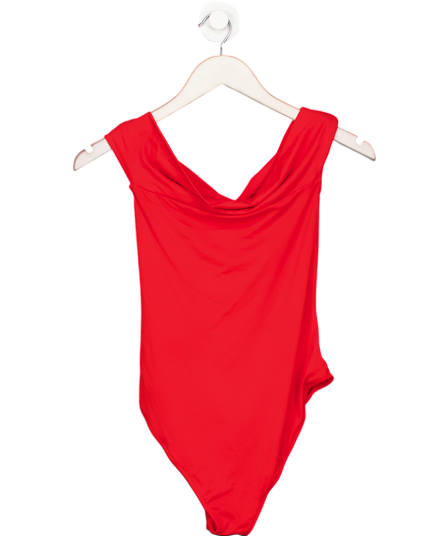 M&S Red Bardot Bodysuit UK 8
