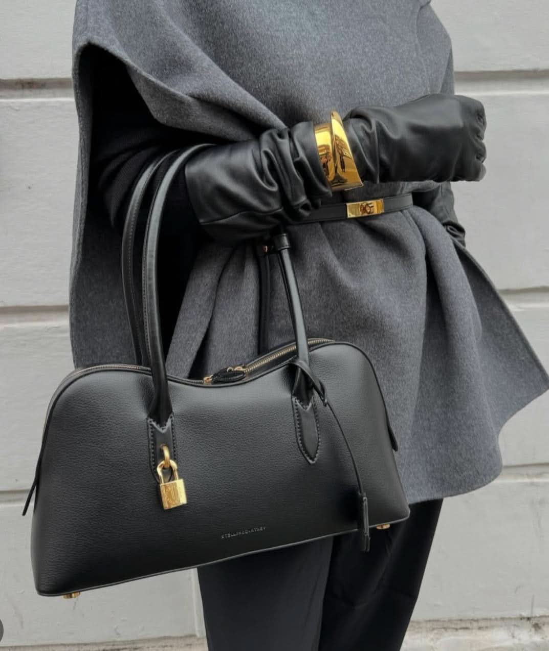 Stella McCartney Black Ryder Faux Leather Shoulder Bag