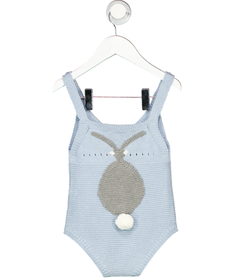 Stella McCartney Blue Knitted Baby Bunny Tail Romper 18 Months 12-18 Months