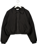 CSB Black Cropped Oversized Bomber Jacket UK M