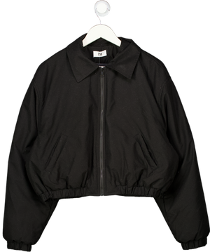 CSB Black Cropped Oversized Bomber Jacket UK M