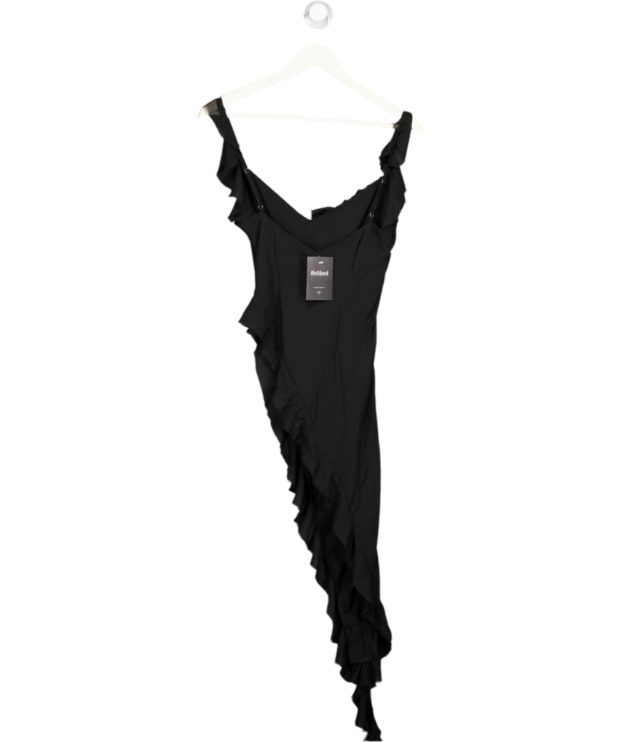 Mistress Rocks Black Strappy Tassel Top UK M