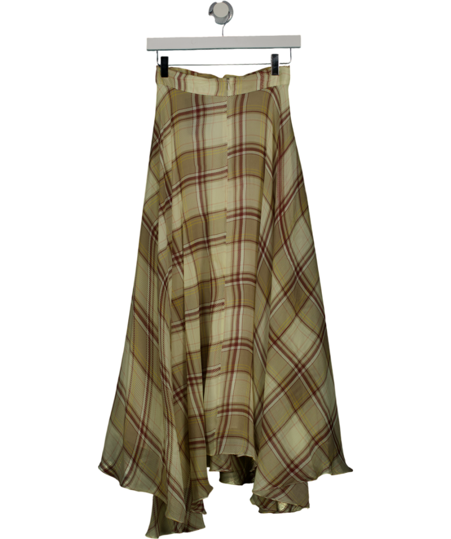 Harmur Beige Flowy Maxi Skirt UK S