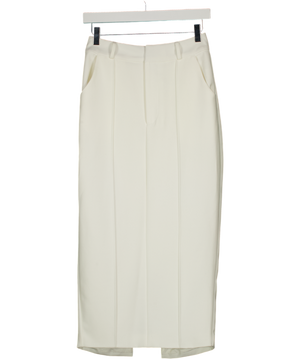 BOA White Seam Detail Pencil Skirt UK S