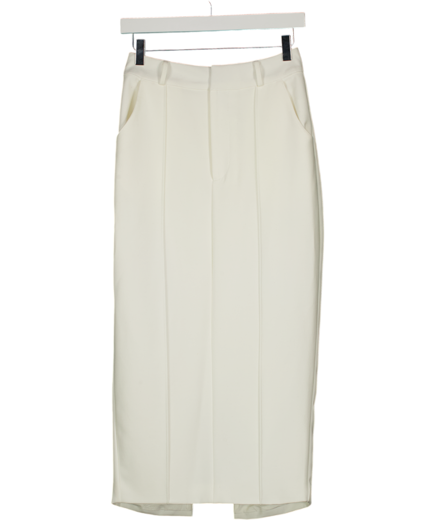 BOA White Seam Detail Pencil Skirt UK S