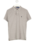POLO RALPH LAUREN Grey Custom Slim Fit Polo Shirt UK M