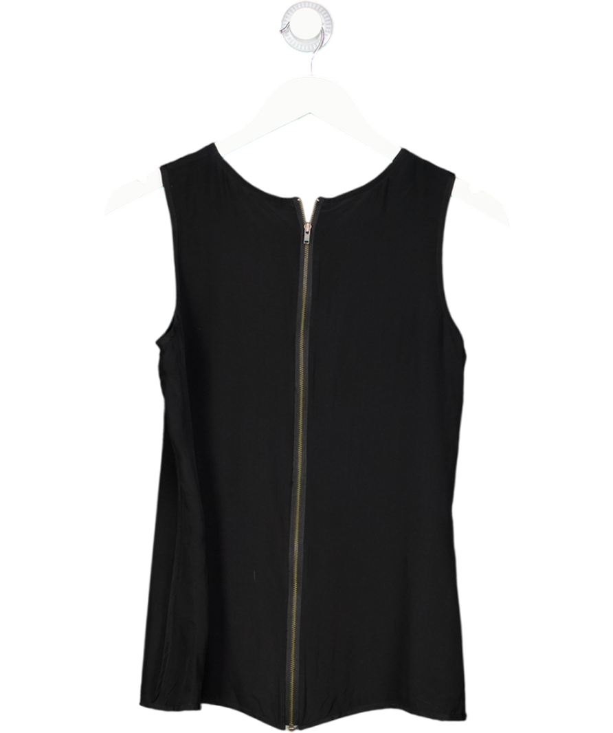 Ted Baker Sleeveless Black Top With Ruffled Neckline Details UK 12