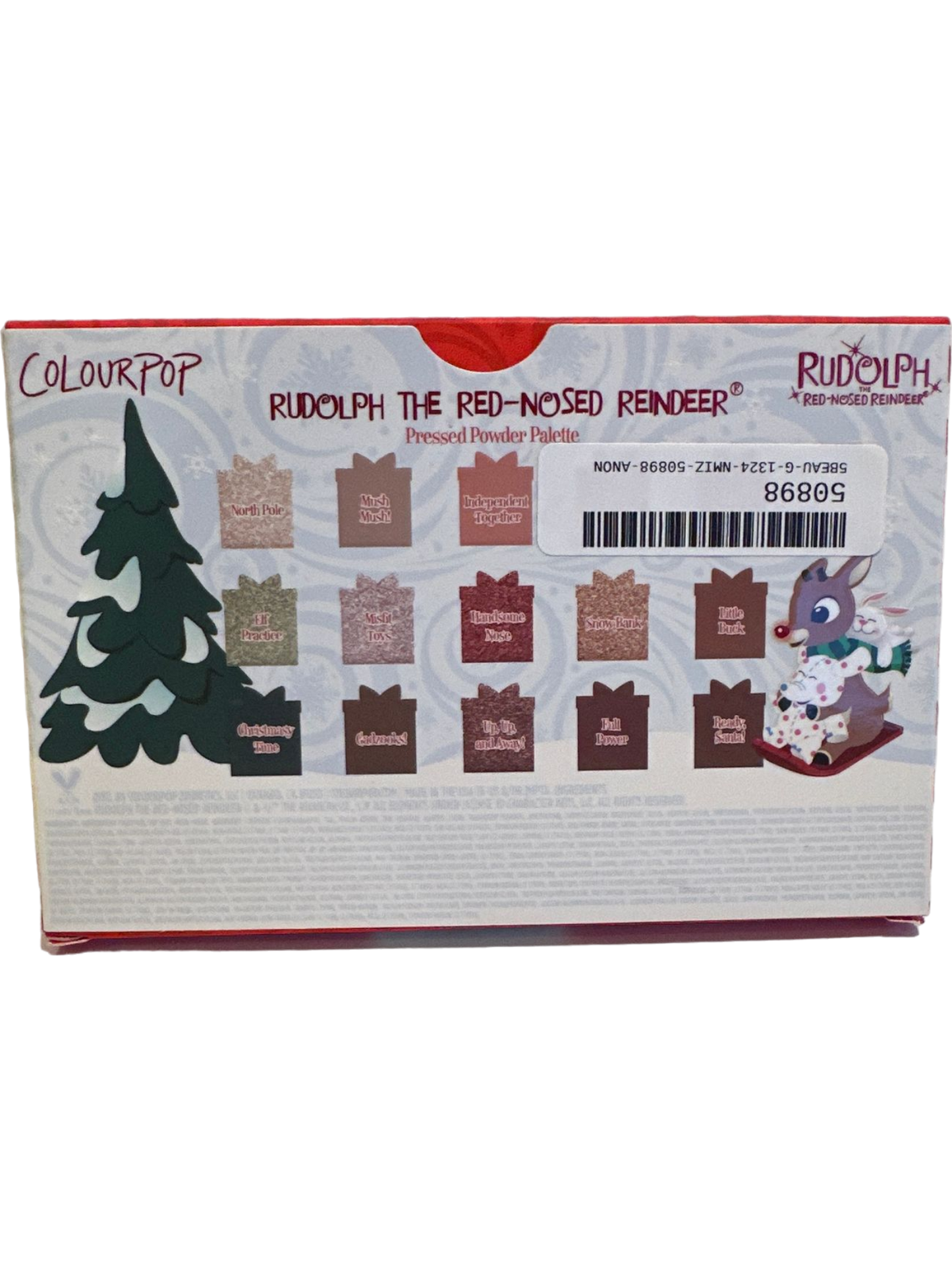 ColourPop Rudolph The Red-Nosed Reindeer Pressed Powder Palette 10.5g