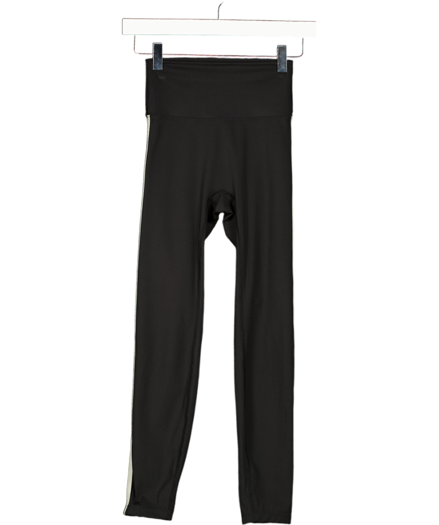 ADANOLA Black High Waisted Leggings With Side Stripe UK XS