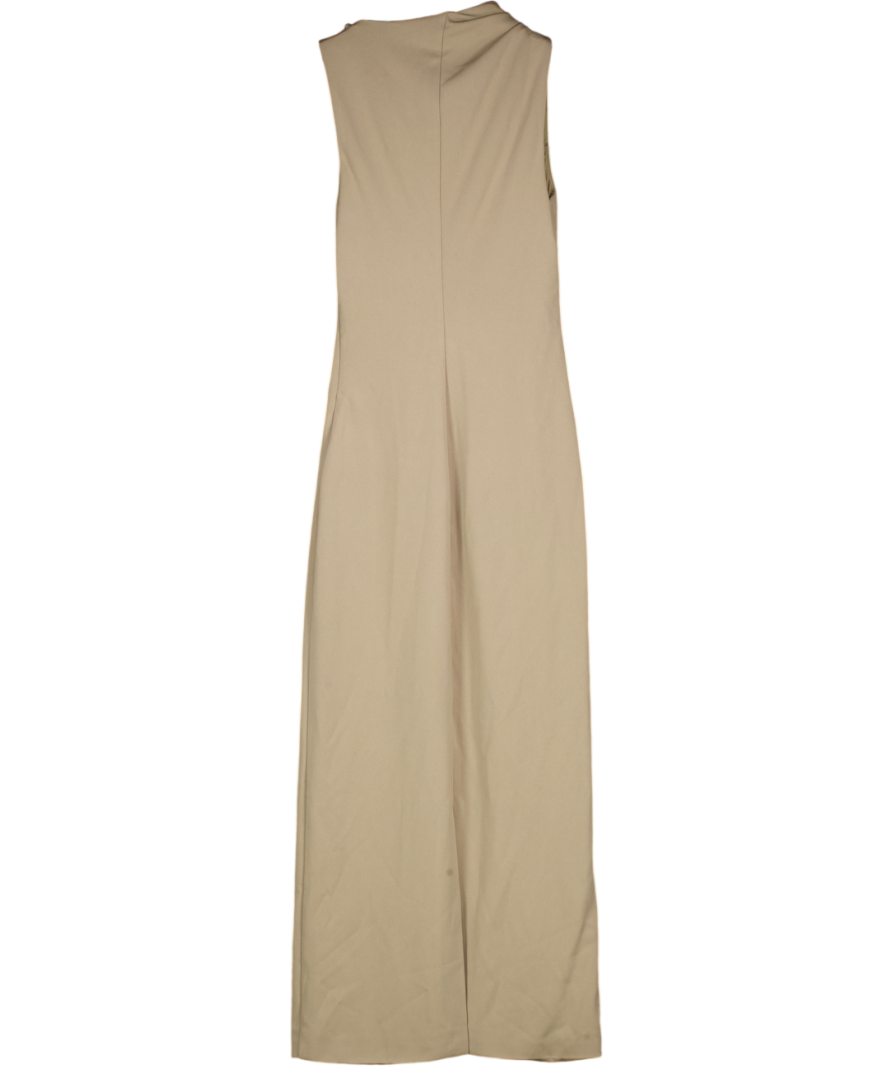 Meshki Green Taylor Draped Crepe Midi Dress UK XS