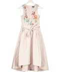 Karen Millen Nude Floral Embroidered Midi Dress UK 10