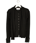 HOUSE OF SUNNY Black Power Peggy Scarf Soft Knit Cardigan UK 8