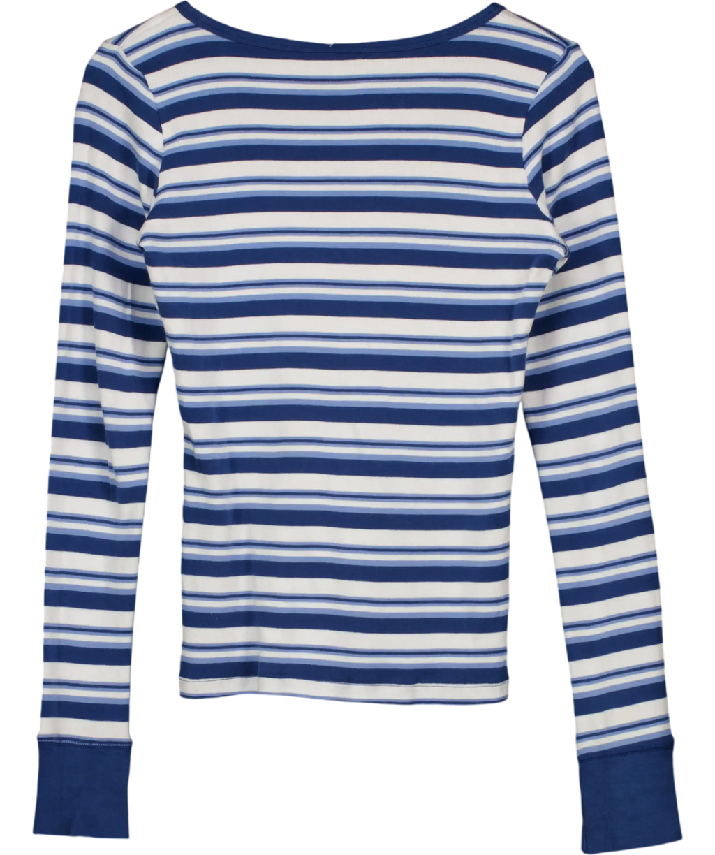 Brandy Melville Blue Long Sleeve Top UK M
