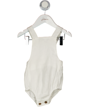 FREYA LILLIE White 100% Organic Linen Romper 3-6 Months