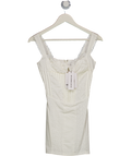 WITH JEAN White Lace Detail Layla Corset Mini Dress UK XS