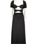 AGUA BENDITA Black Bali Cut-out Maxi Dress UK S
