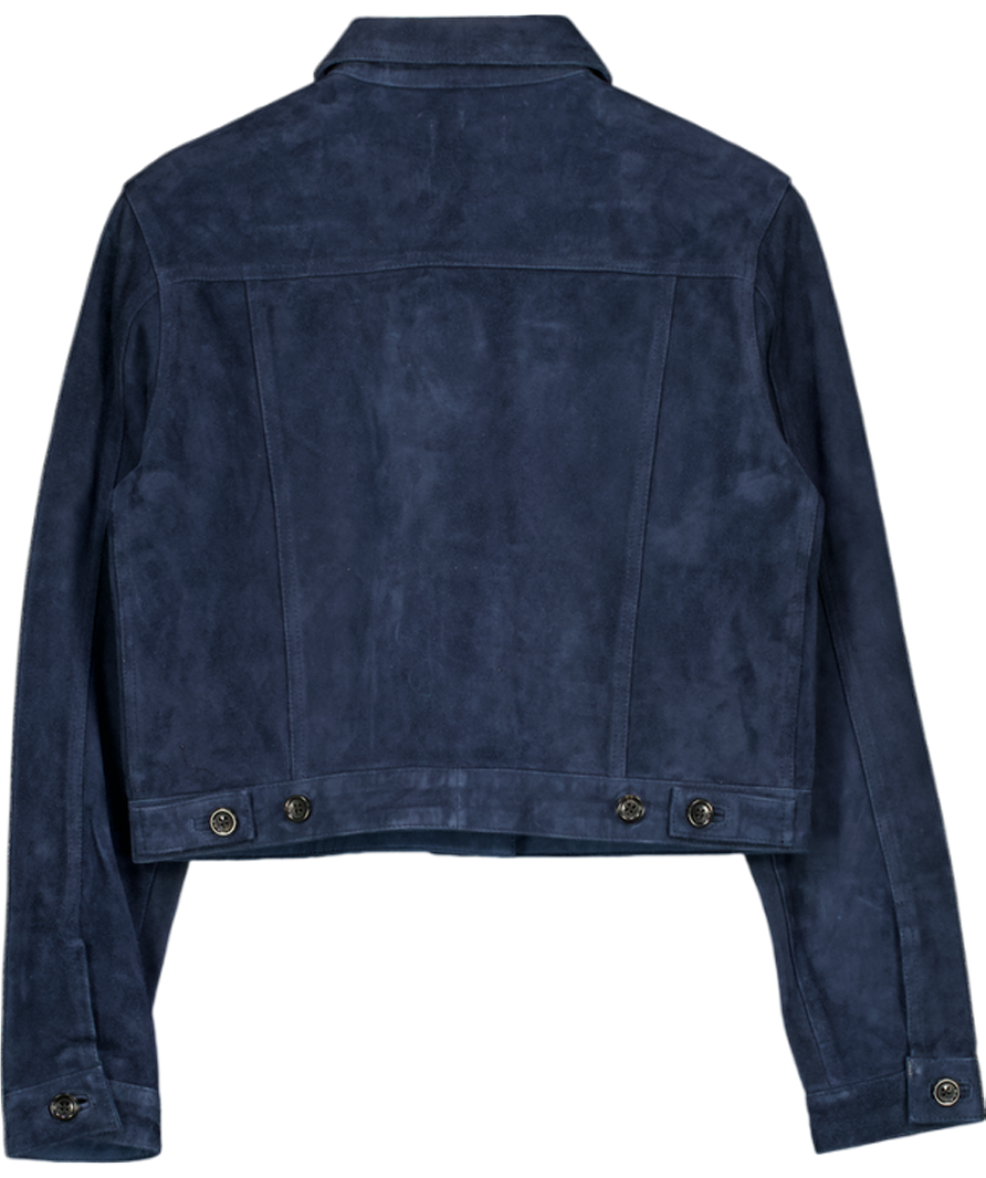 DL1961 Navy Blue Real Suded Vika Jacket UK S