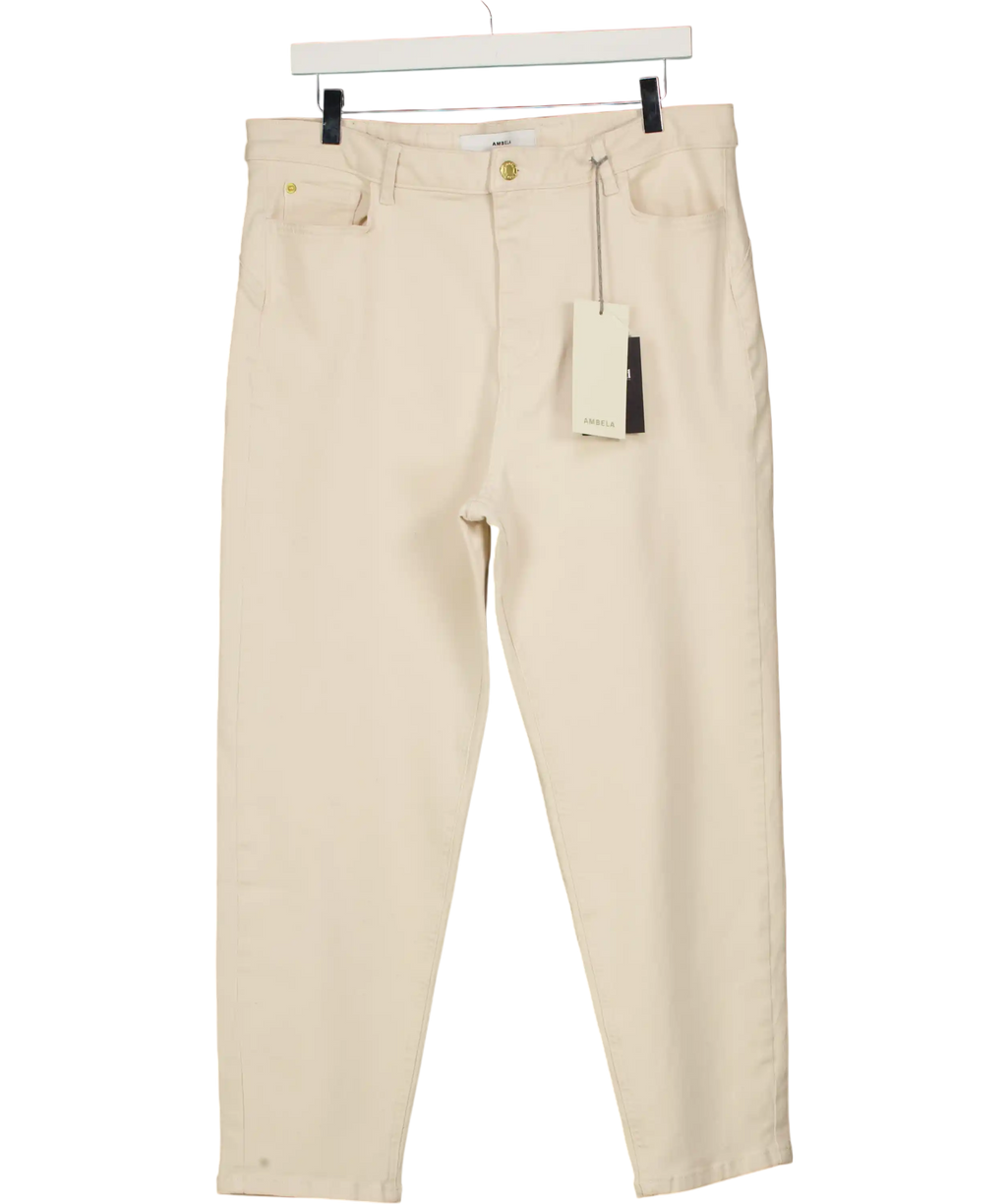 Ambela Cream Stretch Wide Leg UK 18