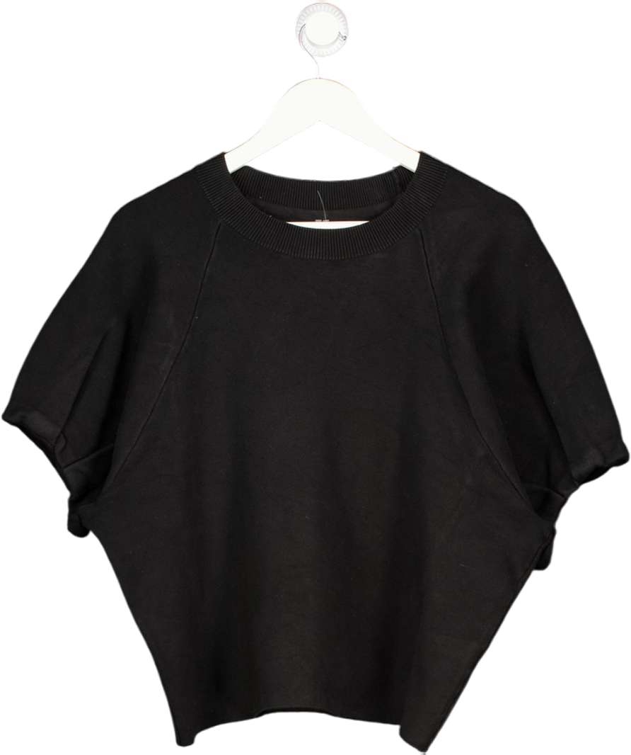 ANTHROPOLOGIE Black Short Bubble Sleeve Knit UK L