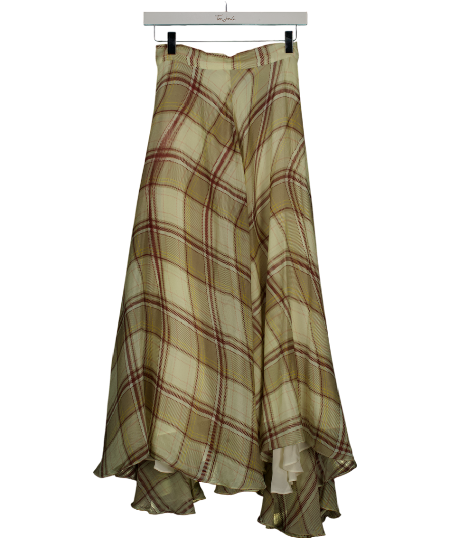Harmur Beige Flowy Maxi Skirt UK S
