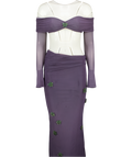 OUTCAST 2-piece Dusty Purple Top & Maxi Skirt UK S