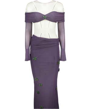 OUTCAST 2-piece Dusty Purple Top & Maxi Skirt UK S