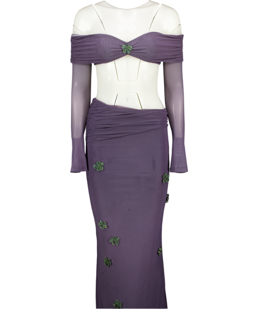 OUTCAST 2-piece Dusty Purple Top & Maxi Skirt UK S