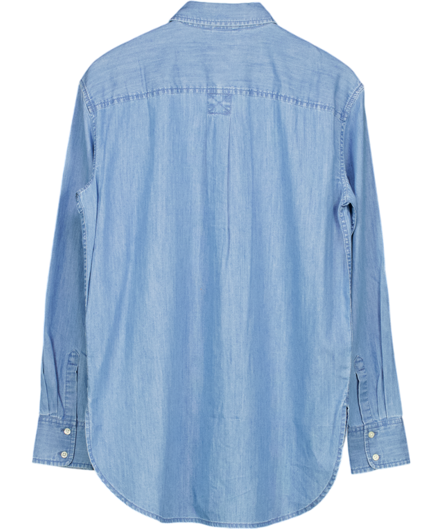 TALBOTS Blue Denim Everyday Relaxed Shirt UK S
