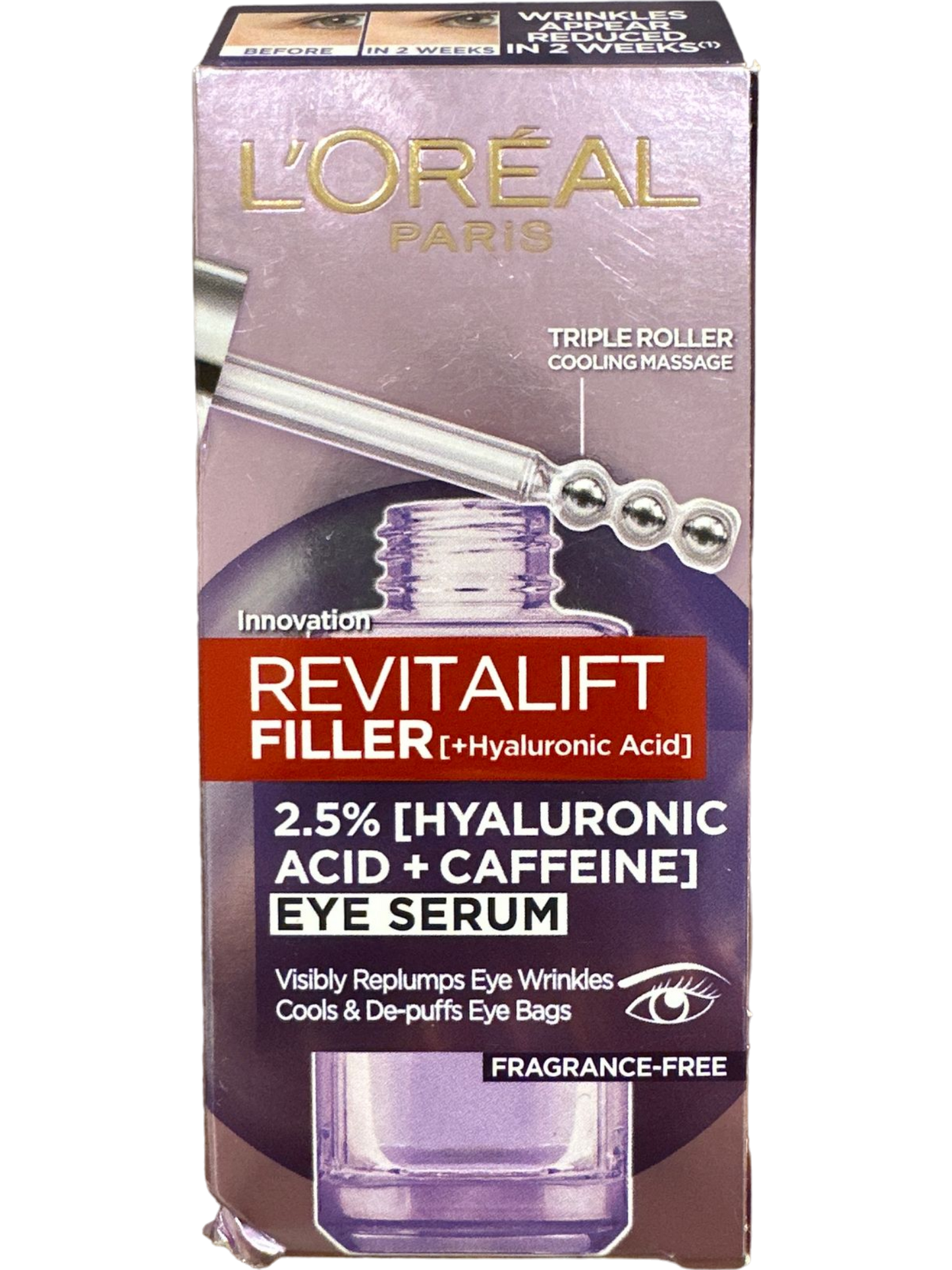 L'Oreal Paris Multi Revitalift Filler 2.5% Hyaluronic Acid + Caffeine Eye Serum