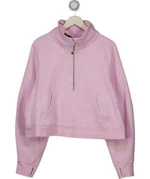 Lululemon Baby Pink Half Zip Sweatshirt UK S/M